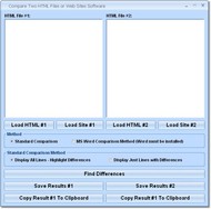 Compare Two HTML Files or Web Sites Software screenshot